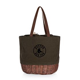 Officially Licensed MLB Boston Coronado Canvas and Willow Basket Tote