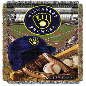 Officially Licensed MLB Brewers Home Field Advantage Tapestry Throw