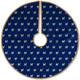 Officially Licensed MLB Christmas Tree Skirt - Milwaukee Brewers