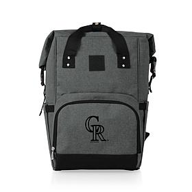 Officially Licensed MLB Colorado On The Go Roll-Top Cooler Backpack 
