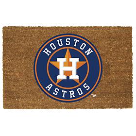Officially Licensed MLB Colored Logo Door Mat - Astros