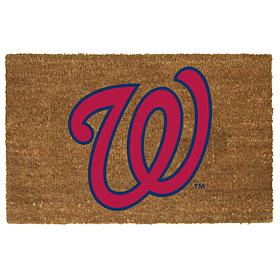 Officially Licensed MLB Colored Logo Door Mat - Nationals