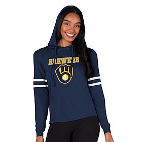 Officially Licensed MLB Concepts Sport Brewers Ladies' Hooded Top  