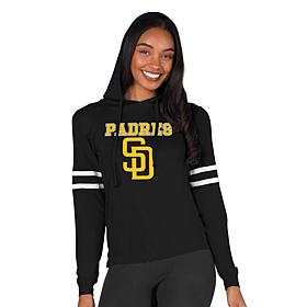 Officially Licensed MLB Concepts Sport Padres Ladies' Hooded Top