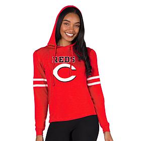 Officially Licensed MLB Concepts Sport Reds Ladies' Hooded Top  