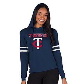 Officially Licensed MLB Concepts Sport Twins Ladies' Hooded Top  