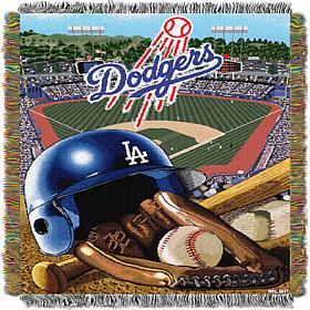 Officially Licensed MLB Dodgers Home Field Advantage Tapestry Throw