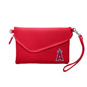 Officially Licensed MLB Fold Over Crossbody Purse - Los Angeles Angels
