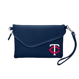 Officially Licensed MLB Fold Over Crossbody Purse - Minnesota Twins