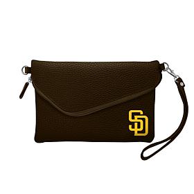 Officially Licensed MLB Fold Over Crossbody Purse - San Diego Padres