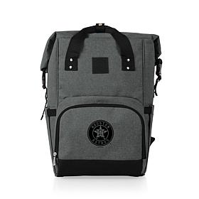 Officially Licensed MLB Houston On The Go Roll-Top Cooler Backpack 
