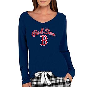 Officially Licensed MLB Ladies Marathon Long Sleeve Top - Red Sox