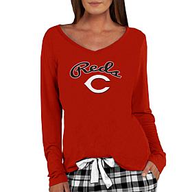 Officially Licensed MLB Ladies Marathon Long Sleeve Top - Reds