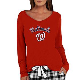 Officially Licensed MLB Ladies Marathon Long Sleeve Top - Nationals