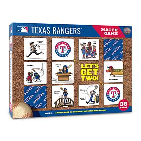 Officially Licensed MLB Licensed Memory Match Game - Texas Rangers