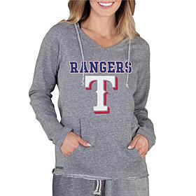 Officially Licensed MLB Mainstream Ladies L/S Hooded Top - Rangers