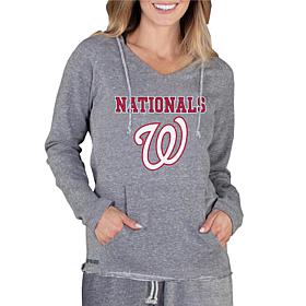 Officially Licensed MLB Mainstream Ladies L/S Hooded Top - Nationals