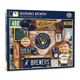 Officially Licensed MLB Milwaukee Brewers Retro 500-Piece Puzzle