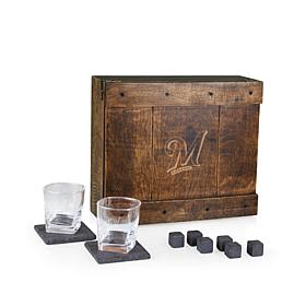 Officially Licensed MLB Milwaukee Brewers  Whiskey Box Gift Set