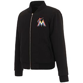 Officially Licensed MLB Nationals Ladies Jacket w Fleece & Nylon Sides