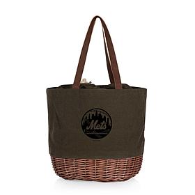 Officially Licensed MLB New York Mets Canvas and Willow Basket Tote