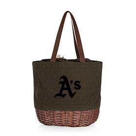 Officially Licensed MLB Oakland Canvas and Willow Basket Tote