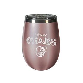 Officially Licensed MLB Rose Gold Wine Tumbler - Baltimore Orioles
