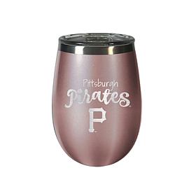 Officially Licensed MLB Rose Gold Wine Tumbler - Pittsburgh Pirates