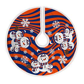 Officially Licensed MLB Snowman Christmas Tree Skirt - New York Mets
