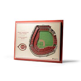 Officially Licensed MLB StadiumView 3D Wall Art - Cincinnati Reds