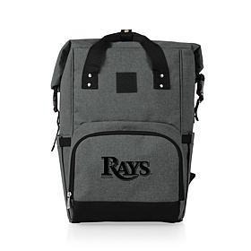 Officially Licensed MLB Tampa Bay On The Go Roll-Top Cooler Backpack 