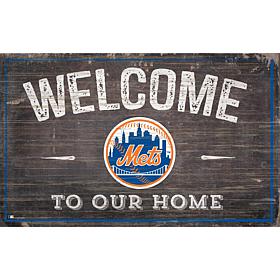 Officially Licensed MLB Welcome to our Home Sign - New York Mets