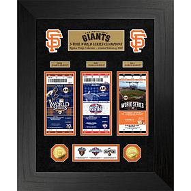 Officially Licensed MLB WS Gold Coin & Ticket Collection - Giants 