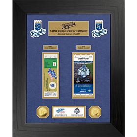 Officially Licensed MLB WS Gold Coin & Ticket Collection - Kansas City