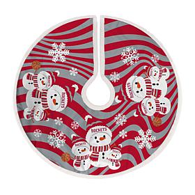 Officially Licensed NBA Snowman Christmas Tree Skirt - Houston Rock...