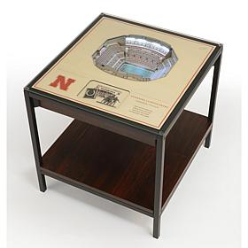 Officially Licensed NCAA 25-Layer StadiumViews End Table - Nebraska