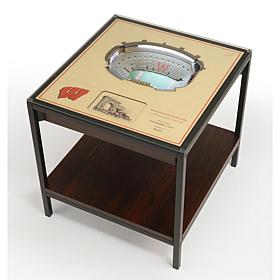 Officially Licensed NCAA 25-Layer StadiumViews End Table - Wisconsin