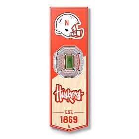 Officially Licensed NCAA 6" x 19" 3D Stadium Banner - Cornhuskers