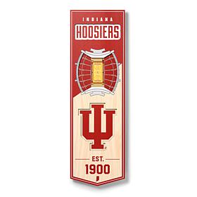 Officially Licensed NCAA 6" x 19" 3D Stadium Banner - Indiana Hoosiers