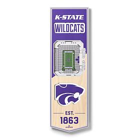 Officially Licensed NCAA 6" x 19" 3D Stadium Banner - Kansas State