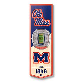 Officially Licensed NCAA 6" x 19" 3D Stadium Banner - Rebels