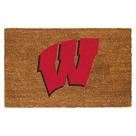 Officially Licensed NCAA Colored Logo Door Mat - Wisconsin
