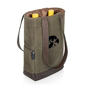 Officially Licensed NCAA Iowa 2 Bottle Insulated Wine Cooler Bag
