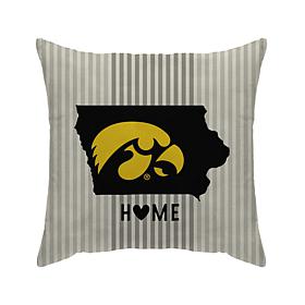 Officially Licensed NCAA Iowa Hawkeyes Home State Duck Cloth Pillow