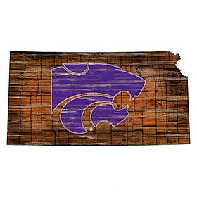 Officially Licensed NCAA Kansas State Distressed State with Logo