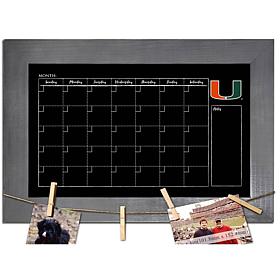 Officially Licensed NCAA Miami Monthly Chalkboard w/ Clothespins