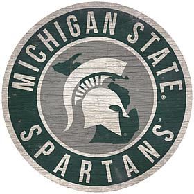 Officially Licensed NCAA Michigan State 12" Wood Circle