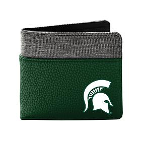 Officially Licensed NCAA Michigan State Spartans Pebble BiFold Wallet