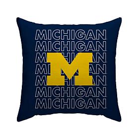 Officially Licensed NCAA Michigan Wolverines Poly Span Décor Pillow