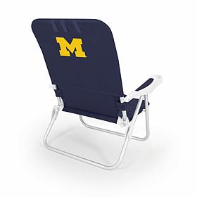 Officially Licensed NCAA Michigan Wolverines Reclining Beach Chair